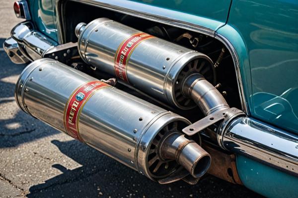 Vintage car muffler restoration